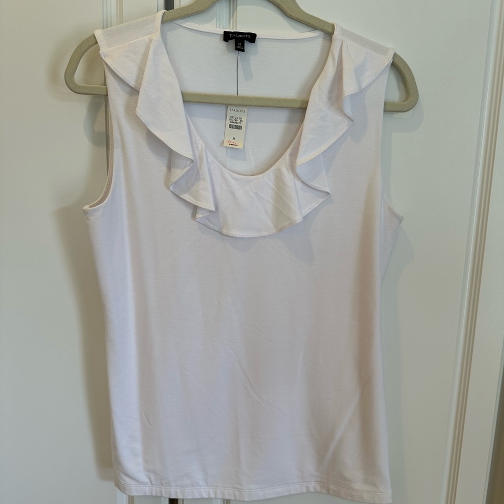Talbots, NWT, size Medium White Top